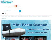 Tablet Screenshot of foamdaddy.com